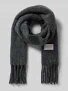 Marella Wollschal mit Label-Patch Modell 'MERLE' in Anthrazit Melange,...