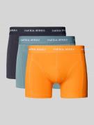Jack & Jones Trunks Aus Baumwoll-Mix Modell 'Miles' im 3er-Pack in Ora...