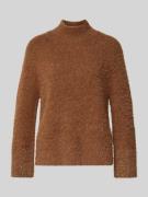 Luisa Cerano Strickpullover mit Stehkragen in Camel, Größe 34