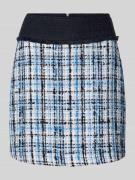 BOSS Minirock in Bouclé-Optik Modell 'Vosola' in Blau, Größe 34