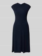 BOSS Slim Fit Midikleid aus Viskose-Jersey Modell 'ELAMI' in Marine, G...