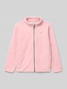 Steiff Fleecejacke mit Motiv-Stitching in Rosa, Größe 104
