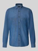 OLYMP Level Five Slim Fit Jeanshemd mit Kentkragen in Jeansblau, Größe...