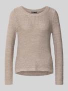 Only Regular Fit Strickpullover aus Grobstrick Modell 'GEENA' in Hellg...