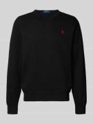 Polo Ralph Lauren Sweatshirt mit Label-Stitching in Black, Größe XL