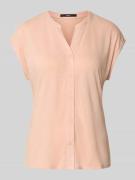 Zero T-Shirt aus Viskose-Mix mit Knopfleiste in Hellrosa, Größe 38