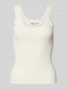 Only Slim Fit Top aus Baumwoll-Mix Modell 'SARAH SHARAI' in Offwhite, ...