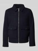 MCNEAL Jacke mit Kentkragen in Marine Melange, Größe L