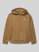 adidas Originals Hoodie mit Label-Stitching in Hellbraun, Größe 140