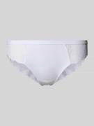 Marc O'Polo Slip mit Spitze in Weiss, Größe L