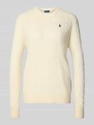 Polo Ralph Lauren Wollpullover aus Lanawoll-Kaschmir-Mix in Sand, Größ...