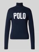Polo Ralph Lauren Rollkragenpullover mit Label-Print in Marine, Größe ...