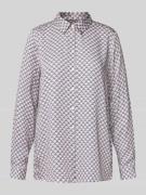 Milano Italy Regular Fit Hemdbluse mit Umlegekragen in Bleu, Größe 38