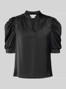 Neo Noir Regular Fit Blusenshirt mit Puffärmeln Modell 'Roella' in Bla...