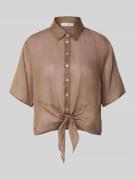 Christian Berg Woman Regular Fit Bluse mit Knoten-Detail in Mittelbrau...