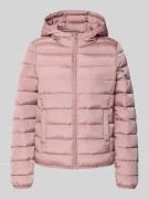 Tom Tailor Denim Regular Fit Steppjacke mit Kapuze in Rosa, Größe L