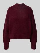 Marc Cain Relaxed Fit Wollpullover mit Alpaka-Anteil in Strick-Optik i...