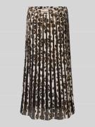 Marc Cain Midirock mit elastischem Bund in Camel, Größe 34