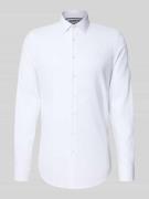 Jake*s Slim Fit Business-Hemd mit extra langem Arm in Weiss, Größe 43/...