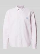 REVIEW Regular Fit Freizeithemd mit Logo-Stitching in Hellrosa, Größe ...
