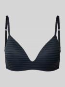 Marc O'Polo BH mit Streifenmuster in Marine, Größe 80B