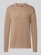 Tommy Jeans Regular Fit Strickpullover aus reiner Baumwolle in Beige, ...