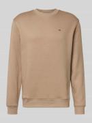 Tommy Jeans Regular Fit Sweatshirt aus Baumwoll-Mix in Beige, Größe M