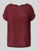 s.Oliver RED LABEL Relaxed Fit T-Shirt mit Stretch-Anteil in Bordeaux,...