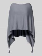 comma Poncho mit U-Boot-Ausschnitt in Rauchblau, Größe 1