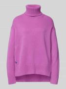 Polo Ralph Lauren Strickpullover mit Rollkragen in Purple, Größe L
