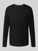 Fynch-Hatton Longsleeve mit Logo-Detail in Black, Größe L