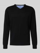 Fynch-Hatton Strickpullover mit Logo-Detail in Black, Größe L