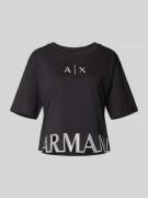 ARMANI EXCHANGE T-Shirt mit Label-Detail in Black, Größe S