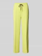 Marc Cain Straight Fit Hose mit Tunnelzug in Neon Gelb, Größe 34