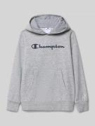 CHAMPION Hoodie mit Kapuze in Mittelgrau Melange, Größe 152