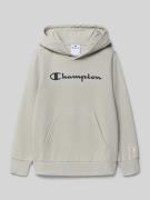 CHAMPION Hoodie mit Kapuze in Stein, Größe 128