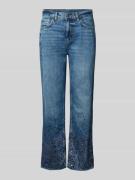 Liu Jo White Straight Fit Jeans mit Paillettenbesatz in Blau, Größe 25