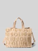 Liu Jo White Tote Bag mit Teddyfell in Beige, Größe 1