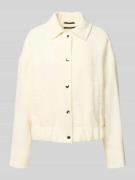 Windsor Leinenjacke mit Umlegekragen in Offwhite, Größe 34