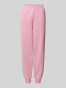 PUMA Slim Fit Sweatpants mit Label-Stitching in Rosa, Größe L