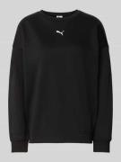 PUMA Oversized Sweatshirt mit Label-Stitching in Black, Größe L