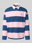 REVIEW Sweatshirt im Double-Layer-Look in Hellrosa, Größe L