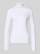 Liu Jo White Strickpullover mit Stehkragen in Offwhite, Größe L