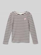 s.Oliver RED LABEL Slim Fit Langarmshirt aus Baumwoll-Mix in Weiss, Gr...