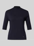More & More Strickshirt mit Stehkragen in Marine, Größe 34