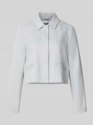 comma Regular Fit Blazer mit Paspeltaschen in Silber, Größe 34