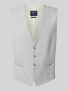 MCNEAL Slim Fit Weste mit Kleinstruktur in Hellgrau, Größe 44