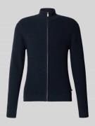 Matinique Slim Fit Strickjacke mit Stehkragen Modell 'Alagoon' in Dunk...