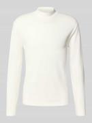 Drykorn Longsleeve mit Stehkragen Modell 'MORITZO' in Weiss, Größe L