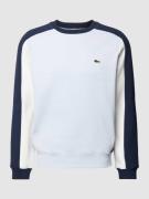 Lacoste Sweatshirt im Colour-Blocking-Design in Hellblau, Größe L
